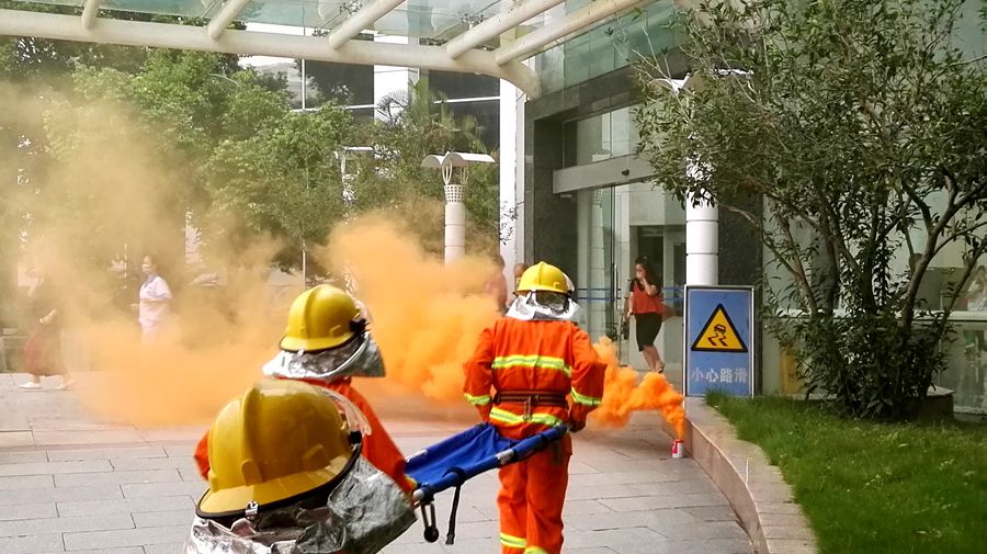風華高科在電子城1號辦公大樓舉行生產安全事故應急演練